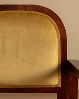 Austrian Secessionist Style Mahogany Chair, Vienna, 1920's (2 Available) - Lone Fox