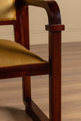 Austrian Secessionist Style Mahogany Chair, Vienna, 1920's (2 Available) - Lone Fox
