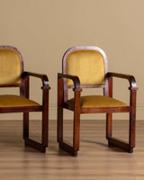 Austrian Secessionist Style Mahogany Chair, Vienna, 1920's (2 Available) - Lone Fox