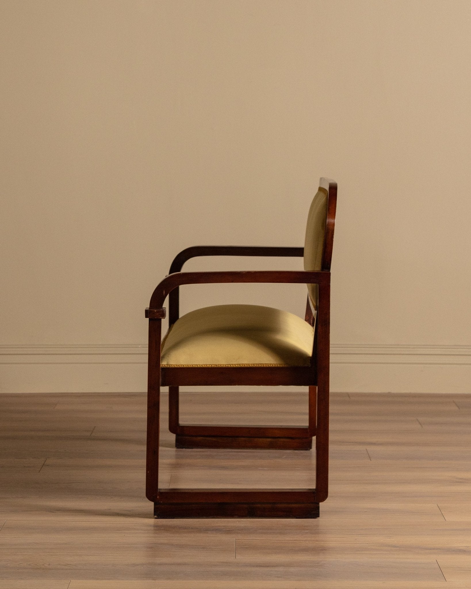 Austrian Secessionist Style Mahogany Settee, Vienna, 1920's – Lone Fox