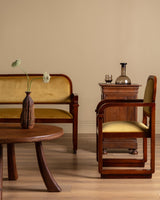 Austrian Secessionist Style Mahogany Settee, Vienna, 1920's - Lone Fox