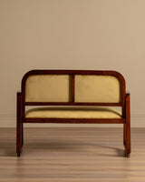 Austrian Secessionist Style Mahogany Settee, Vienna, 1920's - Lone Fox