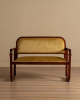 Austrian Secessionist Style Mahogany Settee, Vienna, 1920's - Lone Fox