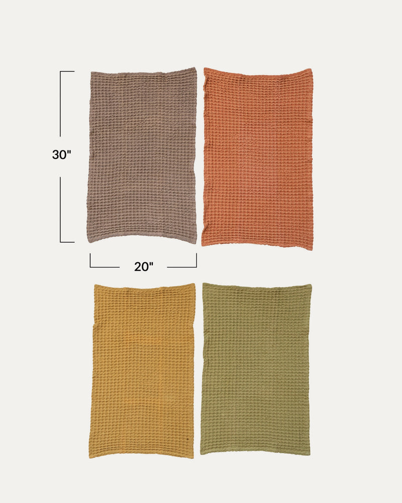 Autumnal Oversized Waffle Tea Towel Set - Lone Fox