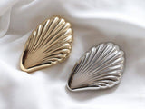 Deco Shell Compact Mirror: Silver