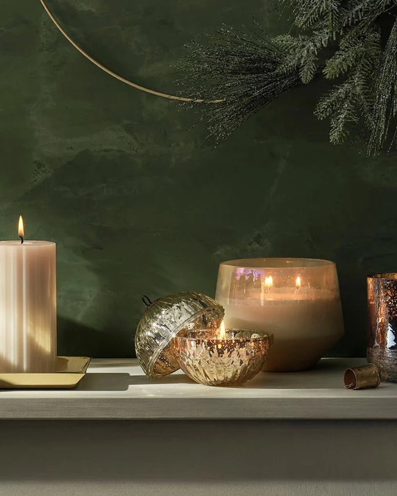 Balsam & Cedar Green Mercury Ornament Candle - Lone Fox