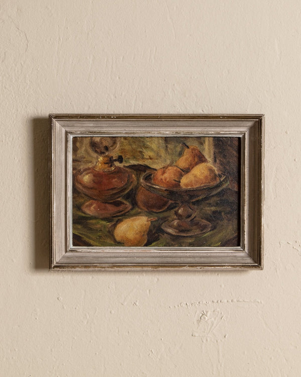 Baroque Still Life of Pears, France, 1940's - Lone Fox