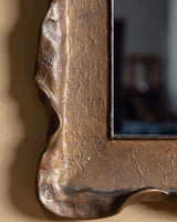 Bat Wing Ribbon-Edge Gilt Mirror, France, Early 20th Century - Lone Fox