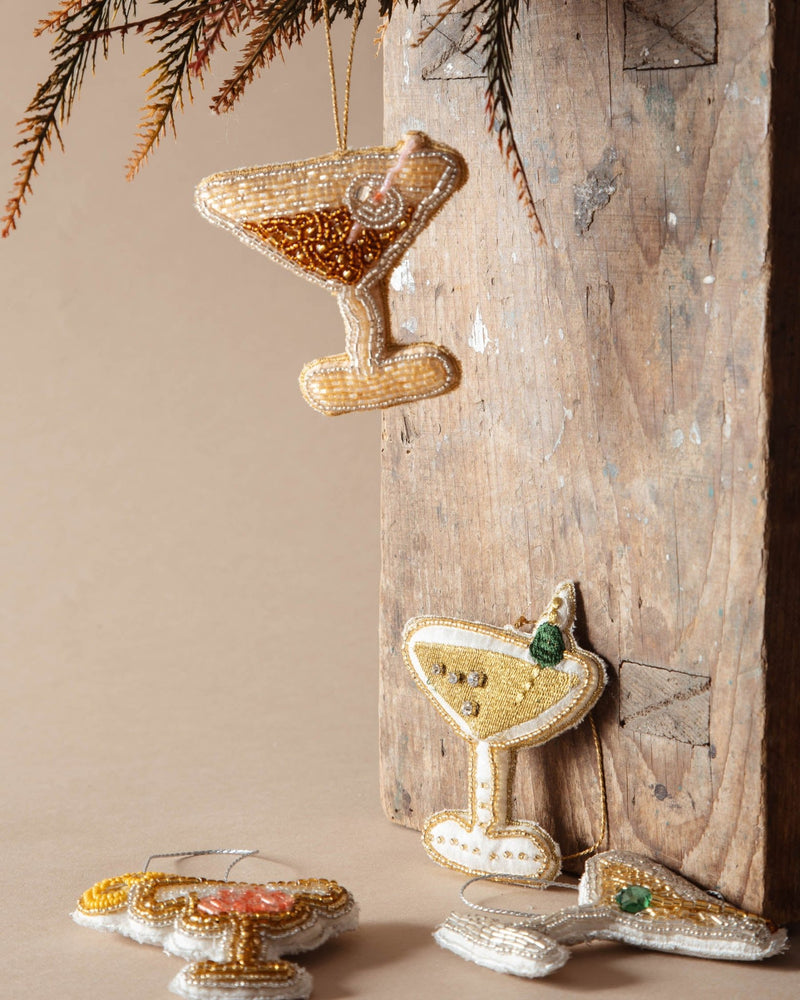 Beaded Cocktail Ornaments - Lone Fox