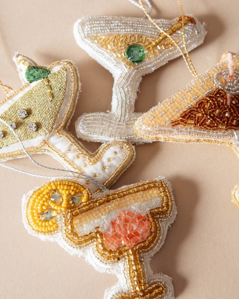 Beaded Cocktail Ornaments - Lone Fox