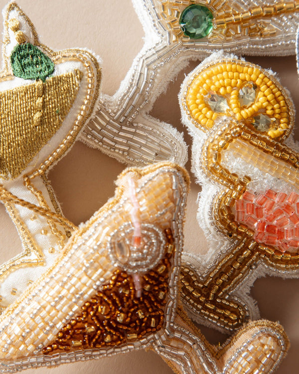 Beaded Cocktail Ornaments - Lone Fox