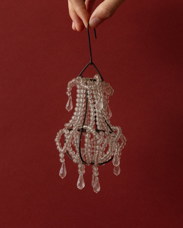 Beaded Glass & Antique Brass Chandelier Ornament - Lone Fox