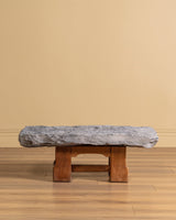 Belgian Bluestone & Oak Coffee Table, 1970's (2 Available) - Lone Fox