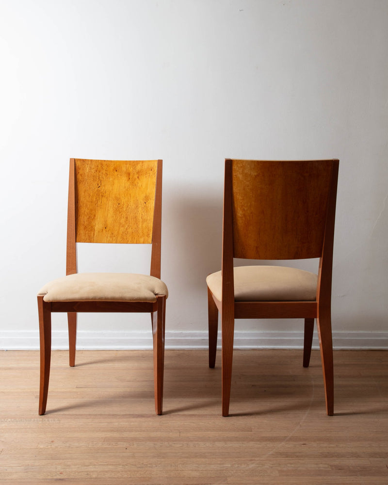 Bentwood Burl Italian Dining Chairs (Set of 4) - Lone Fox