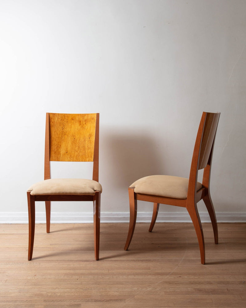 Bentwood Burl Italian Dining Chairs (Set of 4) - Lone Fox