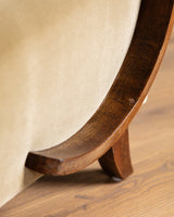 Bentwood Lounge Chair in Ochre Belgian Velvet, Czechoslovakia, 1960s - Lone Fox