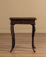 Black Forest Carved Occasional Table, Switzerland, 19th Century - Lone Fox