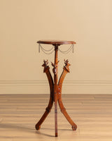 Black Forest Carved Stag Tripod Table, Germany, 19th Century - Lone Fox