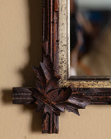 Black Forest Twig Mirror with Carved Leaf Corners, Germany, 19th Century - Lone Fox