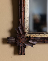 Black Forest Twig Mirror with Carved Leaf Corners, Germany, 19th Century - Lone Fox