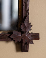 Black Forest Twig Mirror with Carved Leafs, Germany, 19th Century - Lone Fox