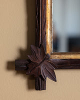 Black Forest Twig Mirror with Ivy Leaf Corners, Germany, 19th Century - Lone Fox