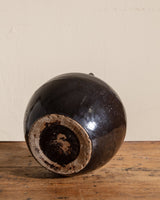 Black Glazed Four Handle Pot - Lone Fox