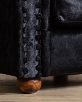 Black Ponyhair Club Chair, Italy, 1970's - Lone Fox