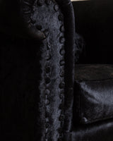 Black Ponyhair Club Chair, Italy, 1970's - Lone Fox