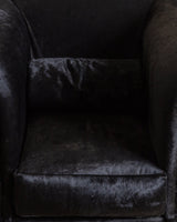 Black Ponyhair Club Chair, Italy, 1970's - Lone Fox