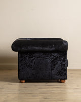 Black Ponyhair Club Chair, Italy, 1970's - Lone Fox