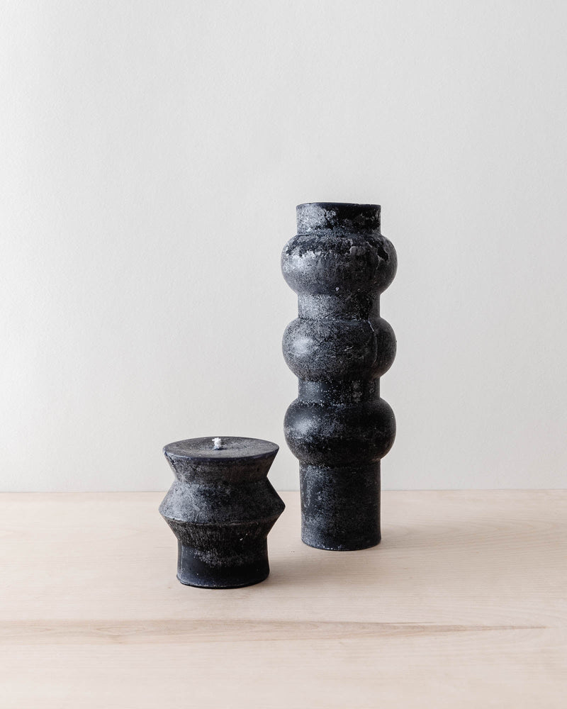 Black Totem Pillar Candles - Lone Fox