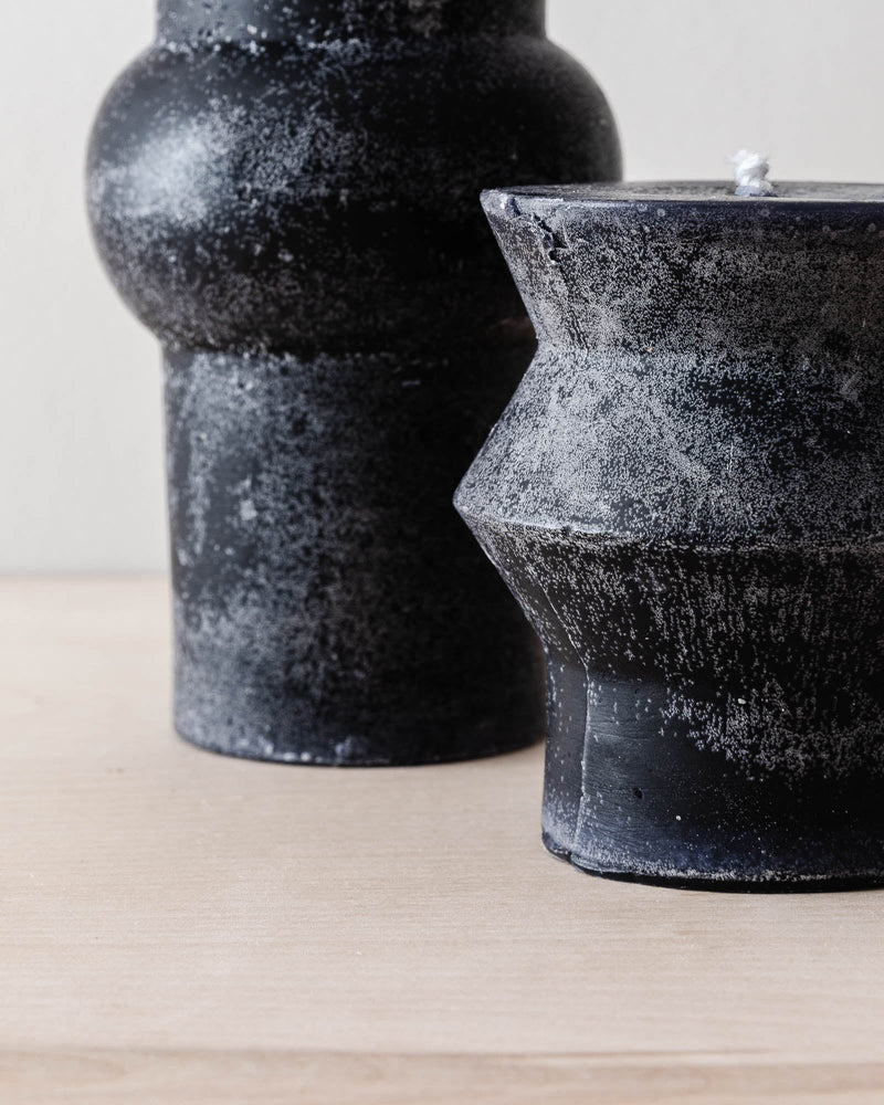 Black Totem Pillar Candles - Lone Fox