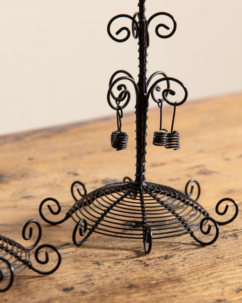 Black Wirework Taper Holders, Set of 2 - Lone Fox