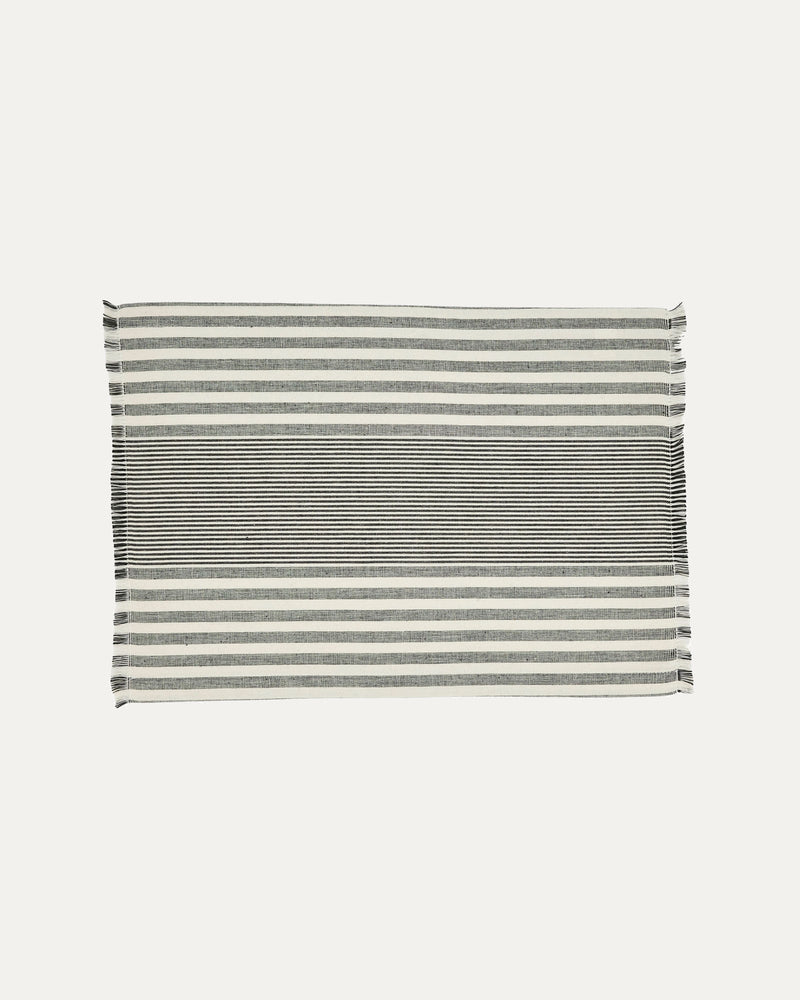 Black/White Stripe Placemat - Lone Fox