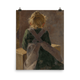 "Blonde Girl in Apron" Art Print - Lone Fox