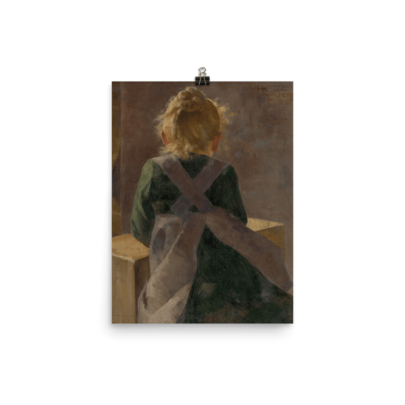 "Blonde Girl in Apron" Art Print - Lone Fox