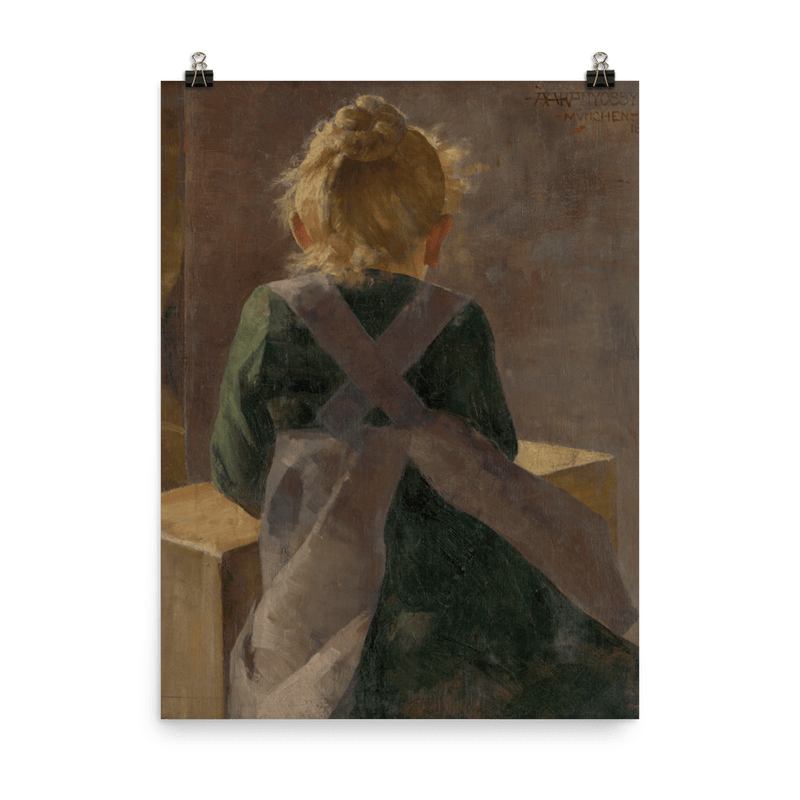 "Blonde Girl in Apron" Art Print - Lone Fox