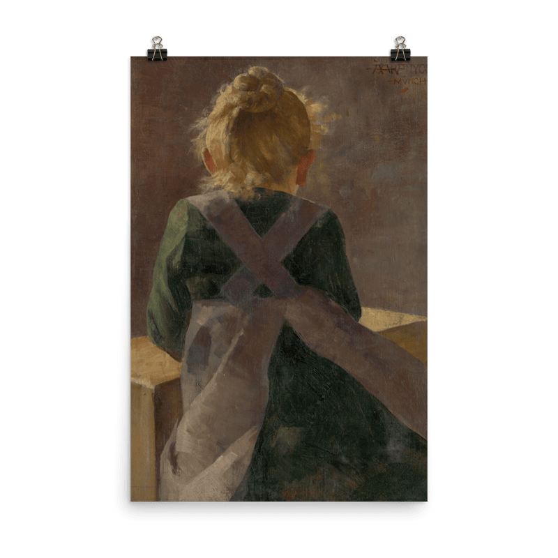 "Blonde Girl in Apron" Art Print - Lone Fox