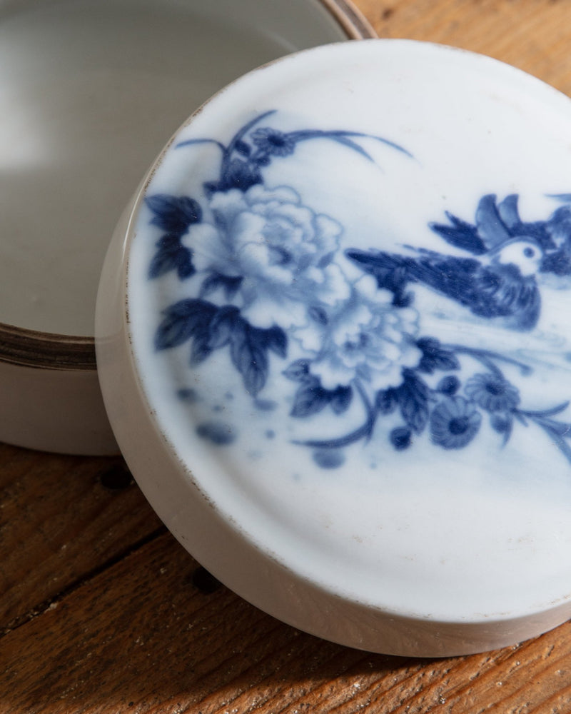 Blue and White Porcelain Ducks & Flowers Ink Box - Lone Fox