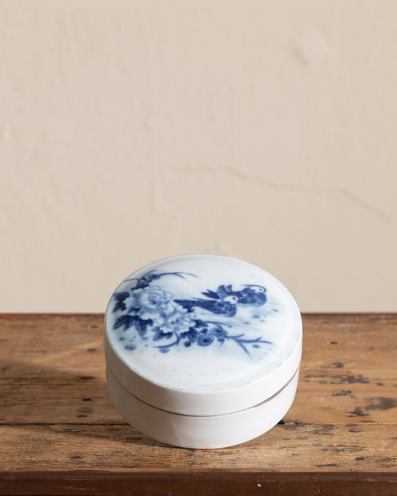 Blue and White Porcelain Ducks & Flowers Ink Box - Lone Fox