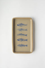 Blue Sardine Handmade Ceramic Tray - Lone Fox