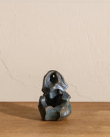 Blue Studio Pottery Sculpture, Signed - Lone Fox