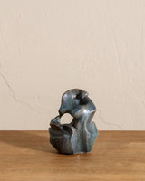Blue Studio Pottery Sculpture, Signed - Lone Fox