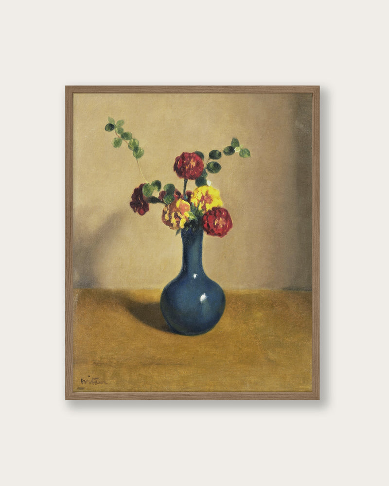 "Blue Vase" Art Print - Lone Fox