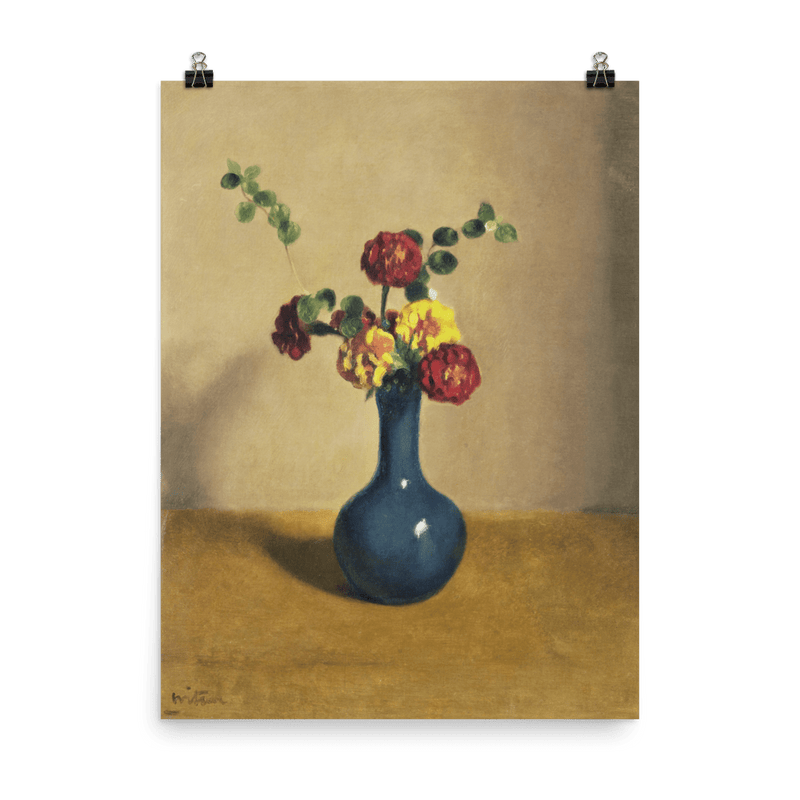 "Blue Vase" Art Print - Lone Fox