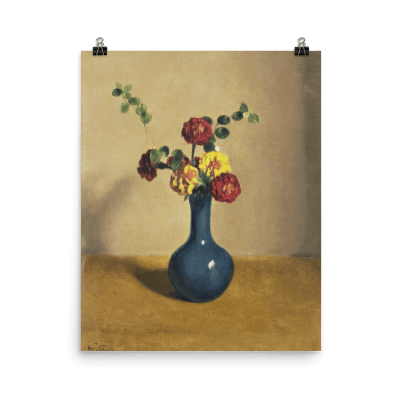 "Blue Vase" Art Print - Lone Fox