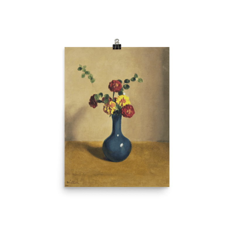 "Blue Vase" Art Print - Lone Fox