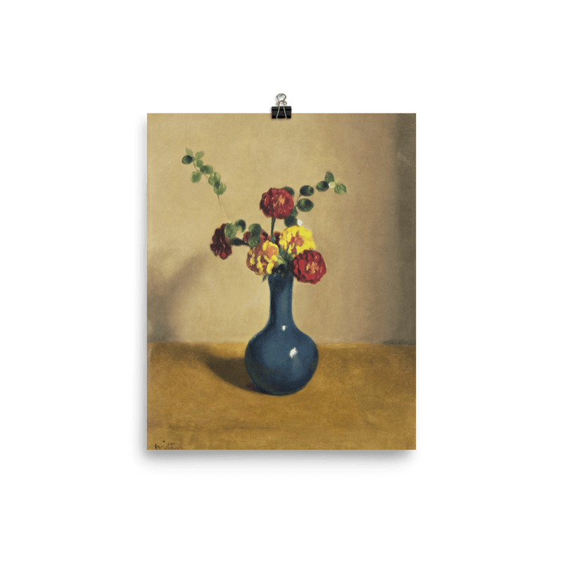 "Blue Vase" Art Print - Lone Fox