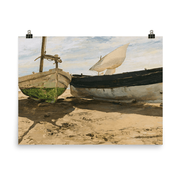 "Boats On The Beach, Valencia" Art Print - Lone Fox